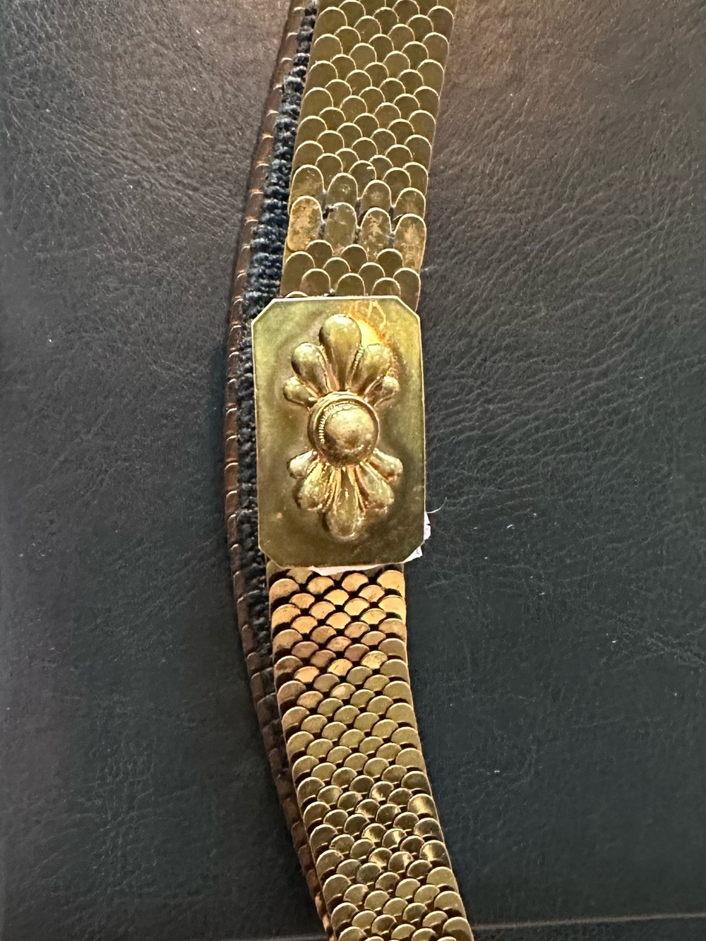 Retro Gold-Tone Floral Chain Belt - Women Accessories